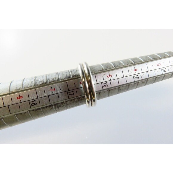 Sterling Christian Greek Cross Ring Women's Double Band Christian Ring Sz 6 - Picture 6 of 8